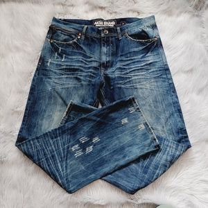 AKOO Brand Mens Blue Denim Jeans